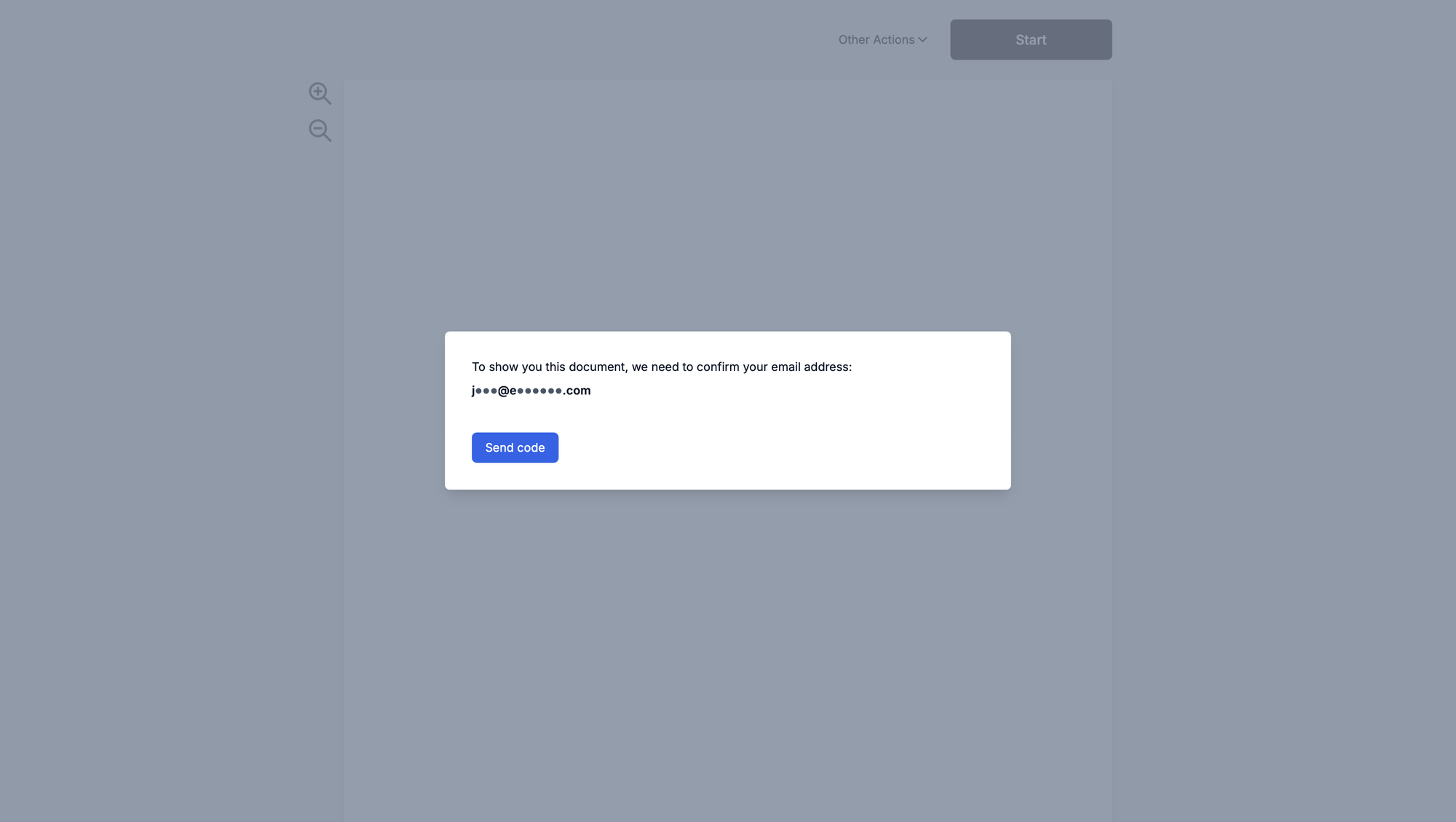 Email verification prompt
