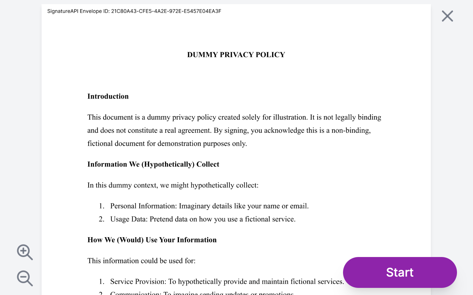 Ceremony UI with purple accent color