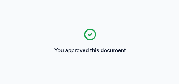 Approved confirmation