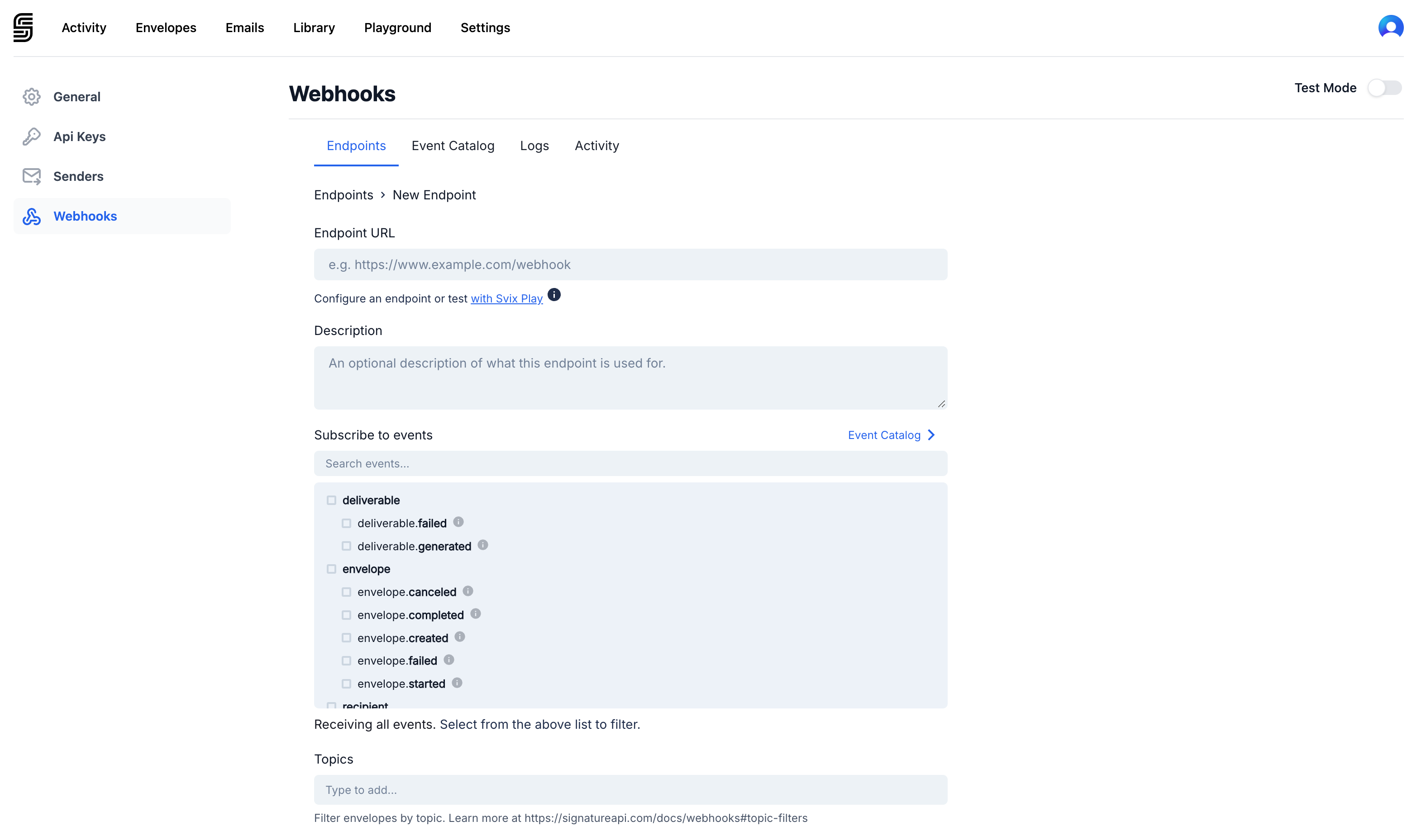 Create a webhook endpoint in the Dashboard