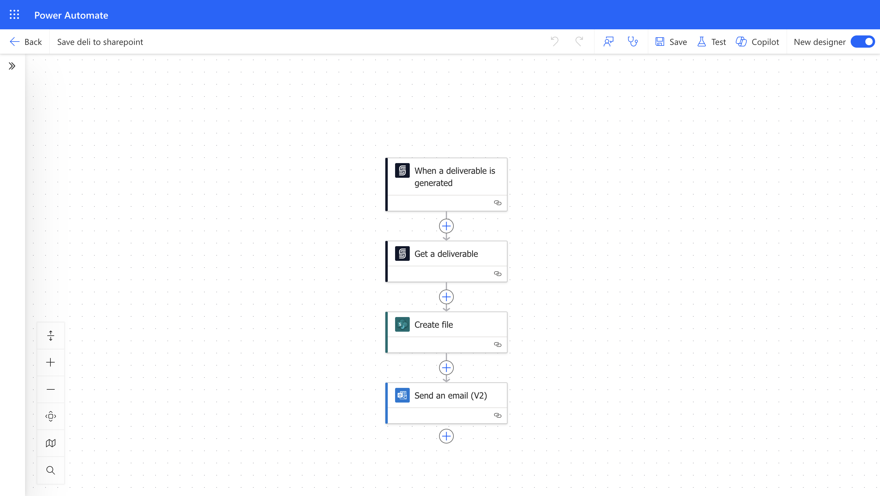 Complete Power Automate flow for saving deliverables to SharePoint and sending email notifications