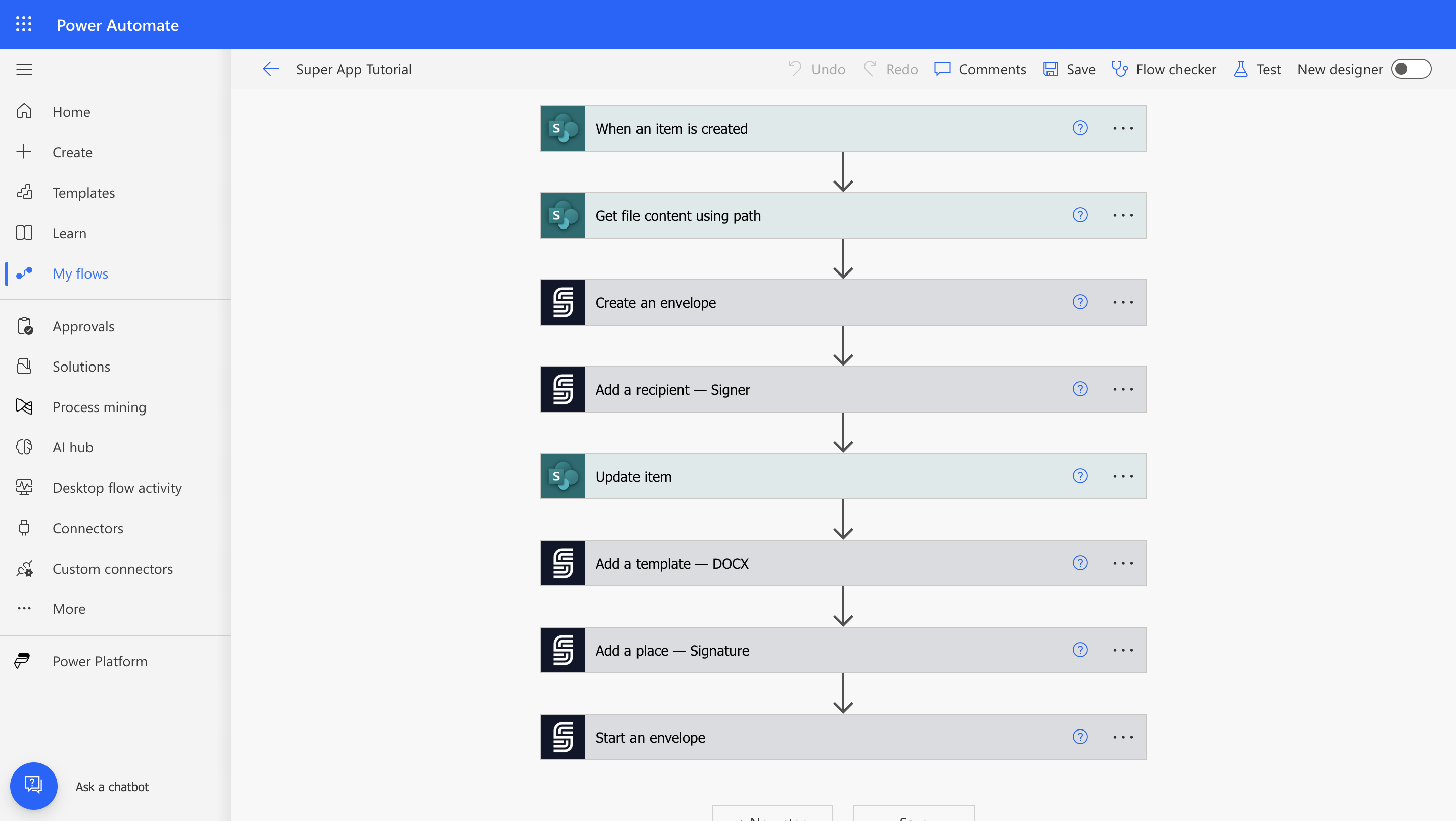 Sharepoint List flow