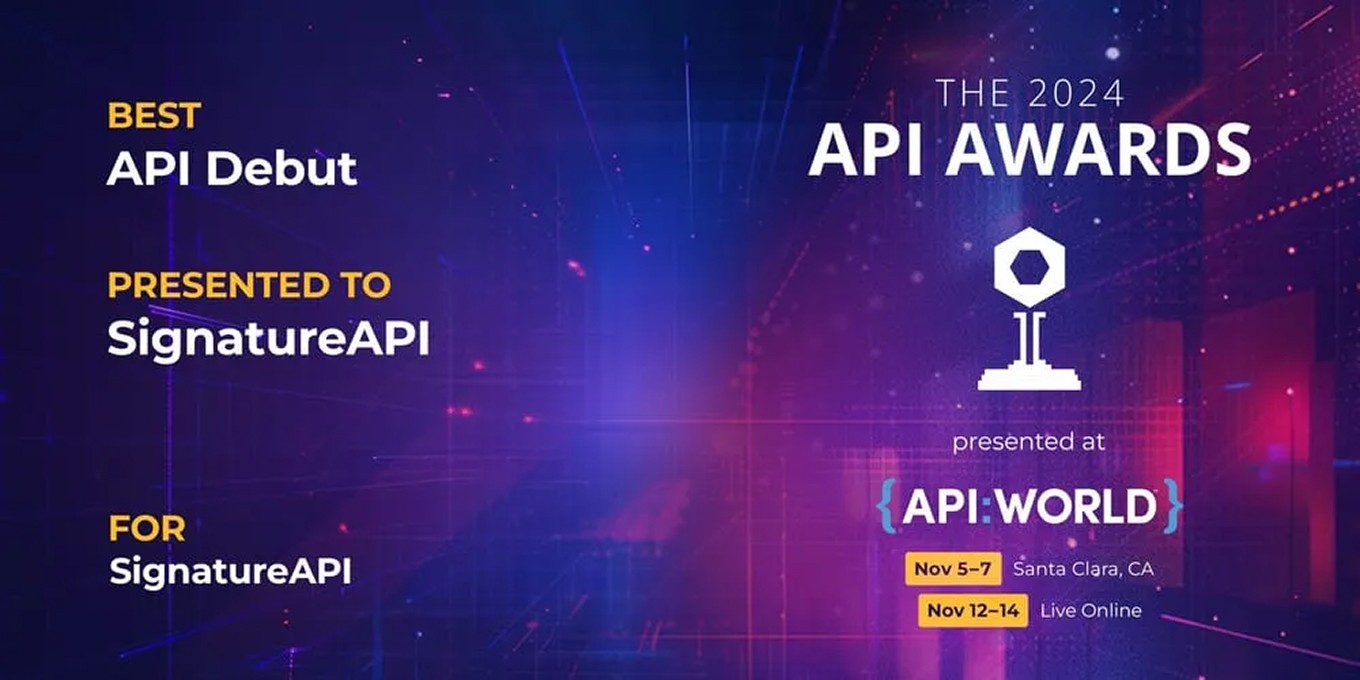 SignatureAPI won the 2024 Best API Debut